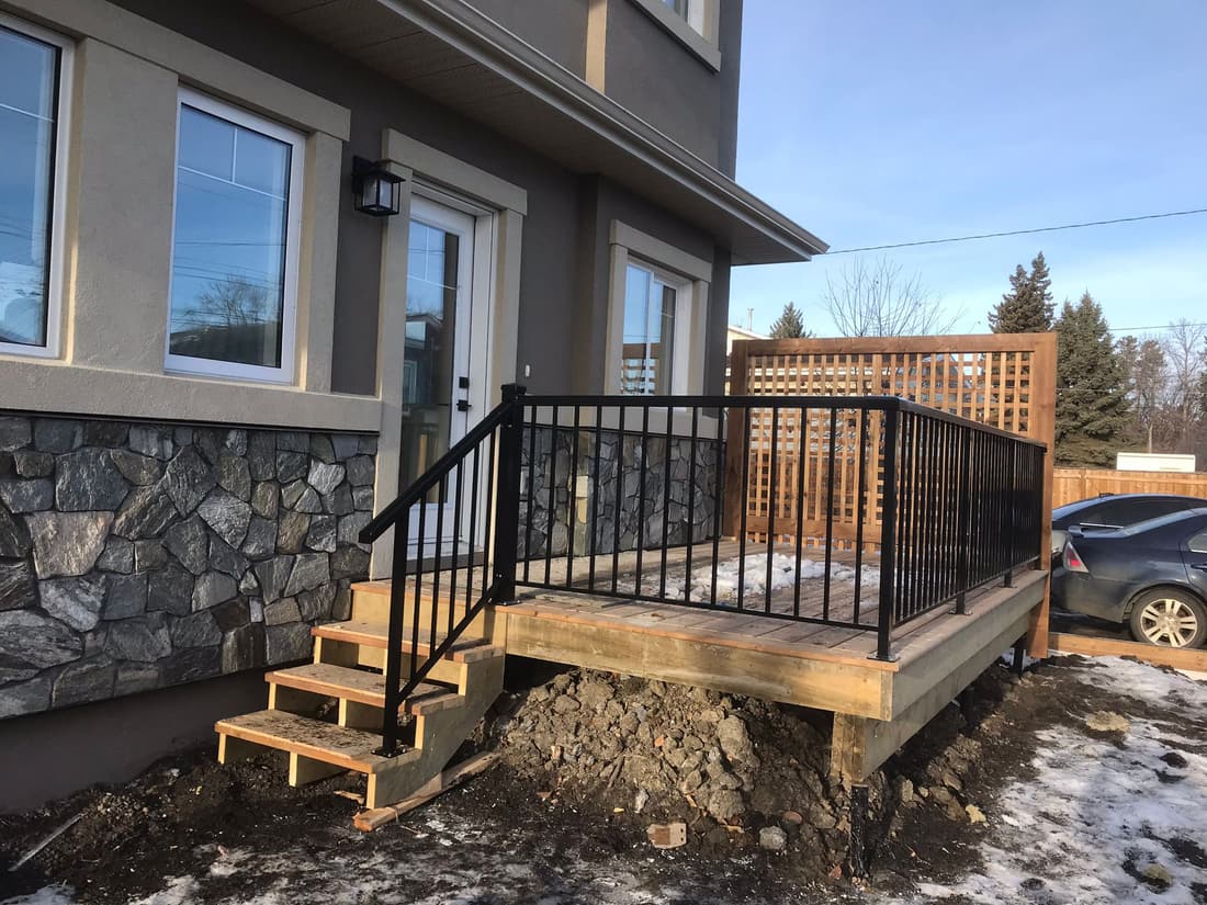 Custom aluminum railing project in Edmonton — photo 17