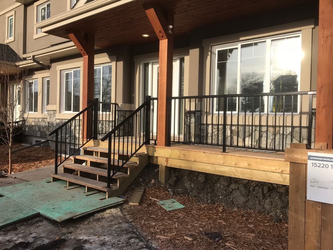 Custom aluminum railing project in Edmonton — photo 18