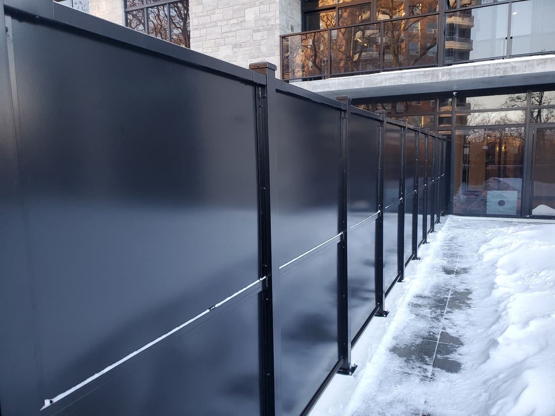 Aluminum privacy wall project in Edmonton — photo 12